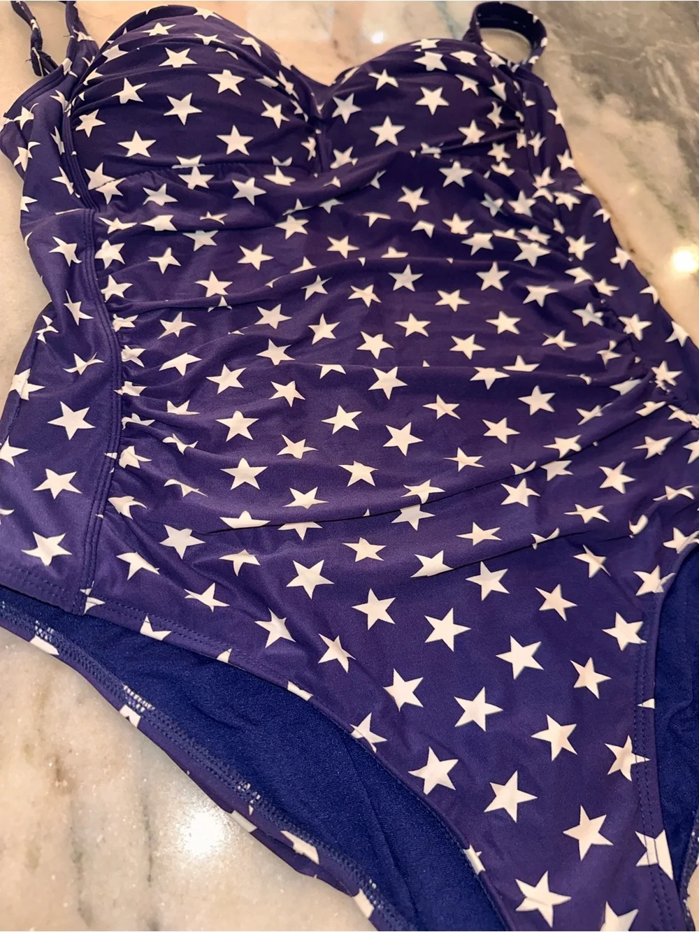 Nip Tuck Size 10 Navy‎ Star Print One-Piece Swimsuit
